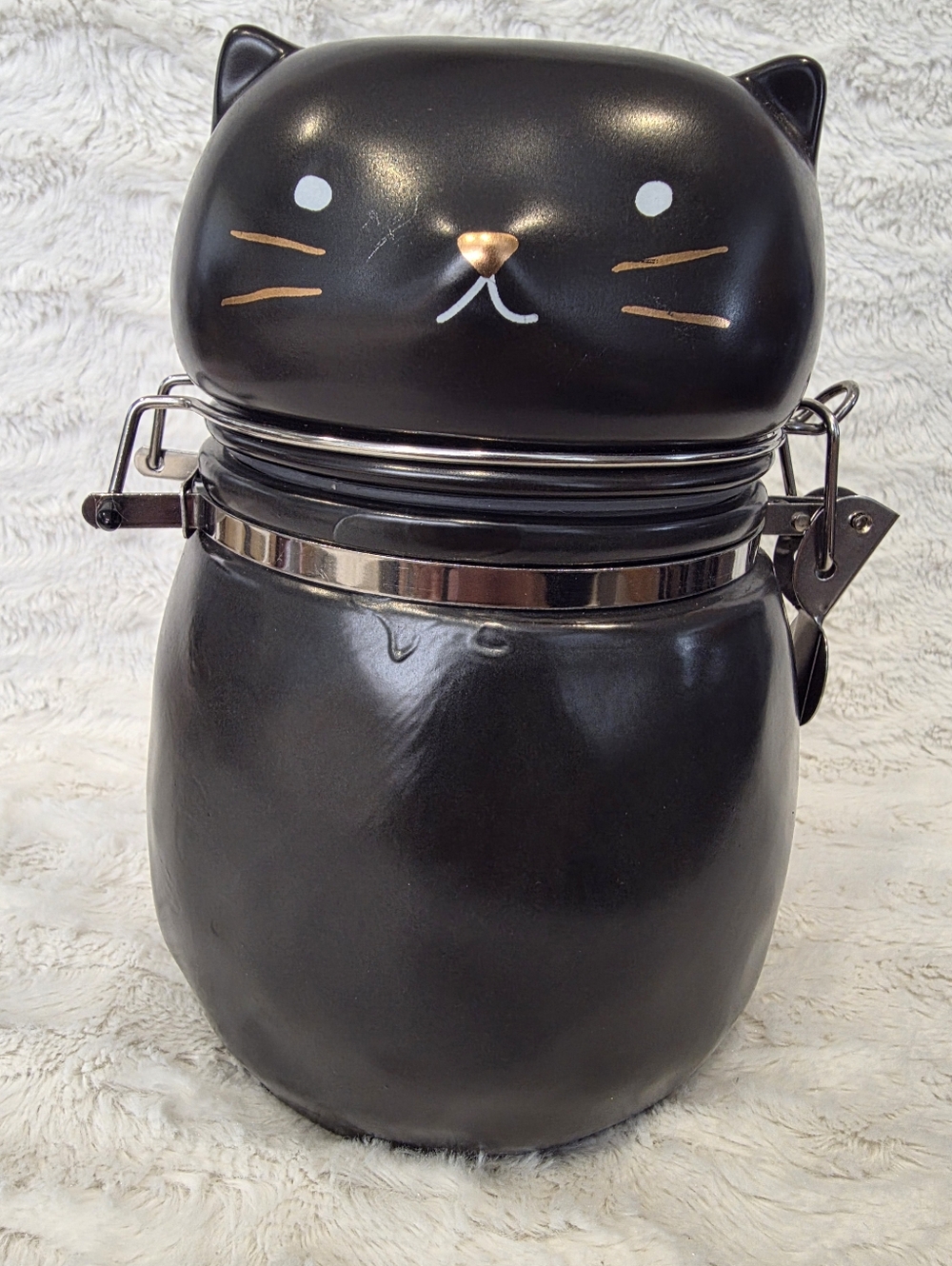 Black Cat Ceramic Canister 24oz.